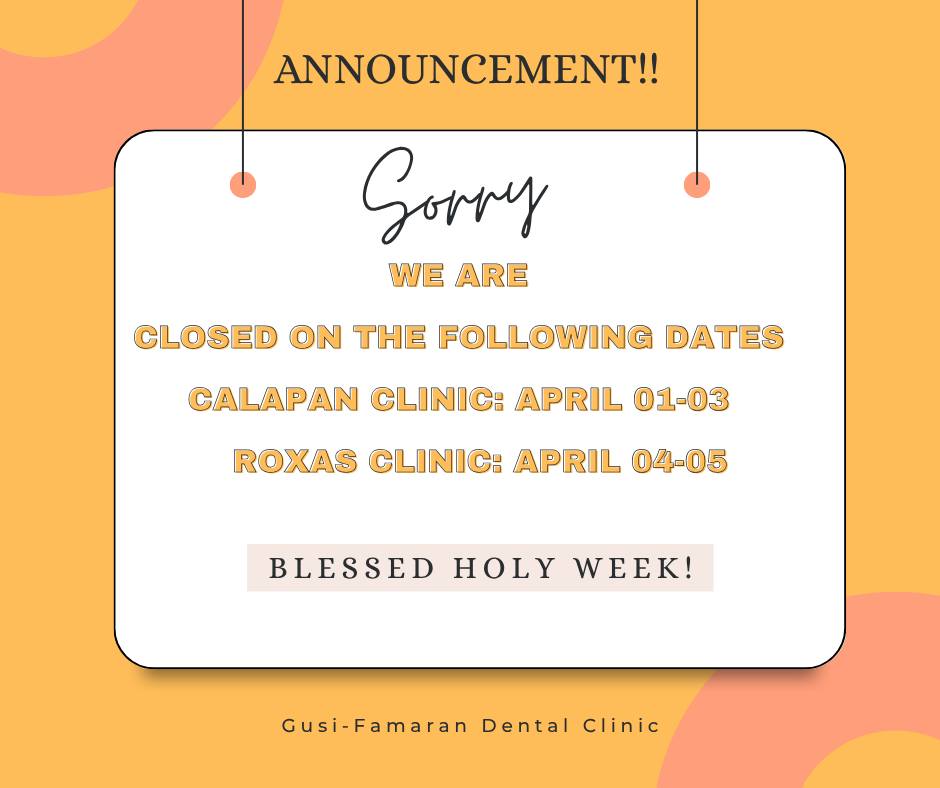 Holy Week Advisory
